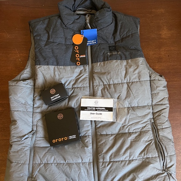 Ororo Men's Classic Heated Vest - Flecking Gray - Size Large - Picture 3 of 8